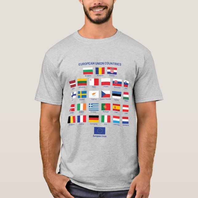 T-shirt des pays de l'Union européenne (Devant)