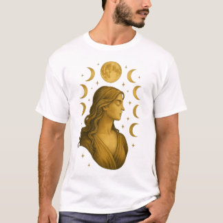 T-shirt des Phases de Lune Féminine Divine - Vinta