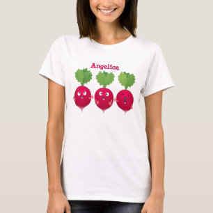 T-shirt Des radis mignons chantant des légumes de dessin a