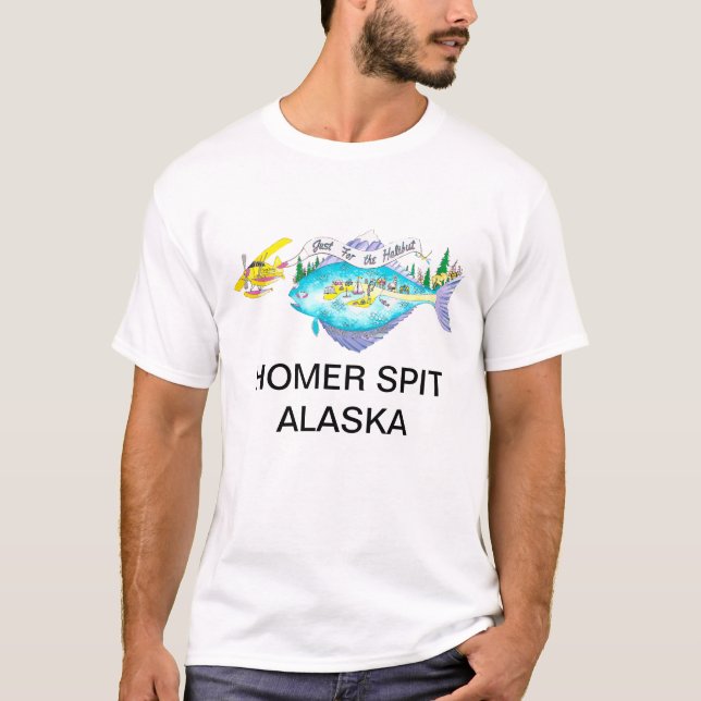 T-shirt DES tee - shirts JUSTE POUR LES BATAILLES HALIBUT  (Devant)