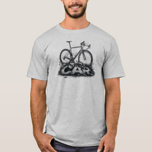T-shirt Des Vélos Sur Des Voitures