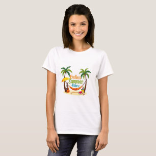 T-shirt Des Vibes D'Été Sans Fin Hammock Beach Tee