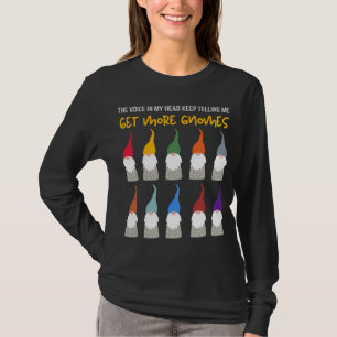 T-shirt Des voix me disent d'obtenir plus Gnome Funny Xmas