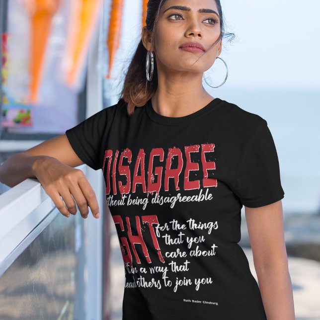 T-SHIRT DÉSACCORD SANS ÊTRE DÉSACCORD COMME SOINS DE LUTTE (Créateur téléchargé)