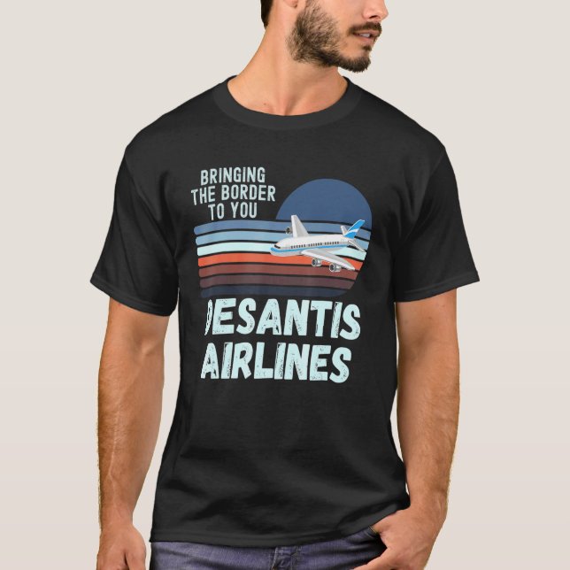 T-shirt DeSantis Airlines Marthas Vineyard USA Sunset Funn (Devant)