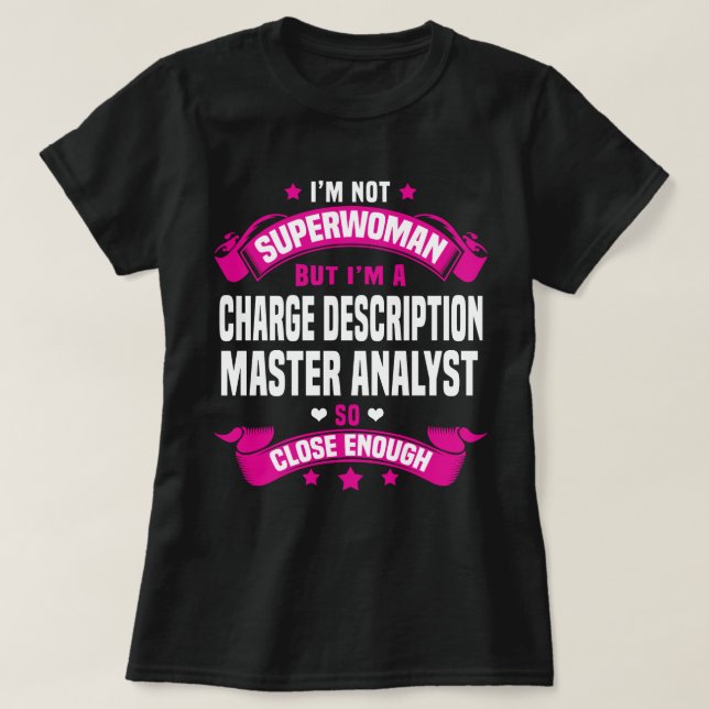 T-shirt Description de l'imputation Analyste principal (Design devant)