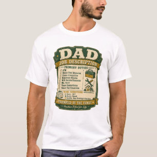 T-shirt Description de poste de papa Fête des Pères Devoir
