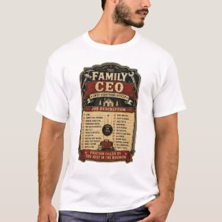 T-shirt Description de poste de papa PDG de la famille drô
