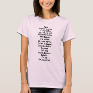 T-shirt description du poste d'orthodontiste