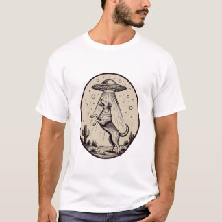 T-shirt Desert Dog Abduction UFO Illustration