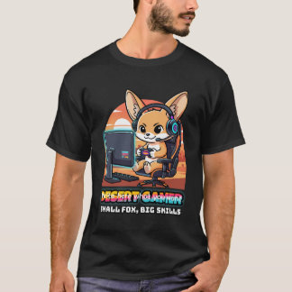 T-shirt Desert Gamer Fennec Fox - Gaming Streamer