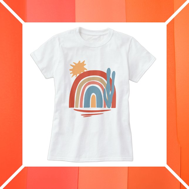 T-shirt Desert Peach - motif sud-ouest abstrait (Créateur téléchargé)