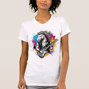 T-Shirt Desi avec gravure vintage de joueur de gui