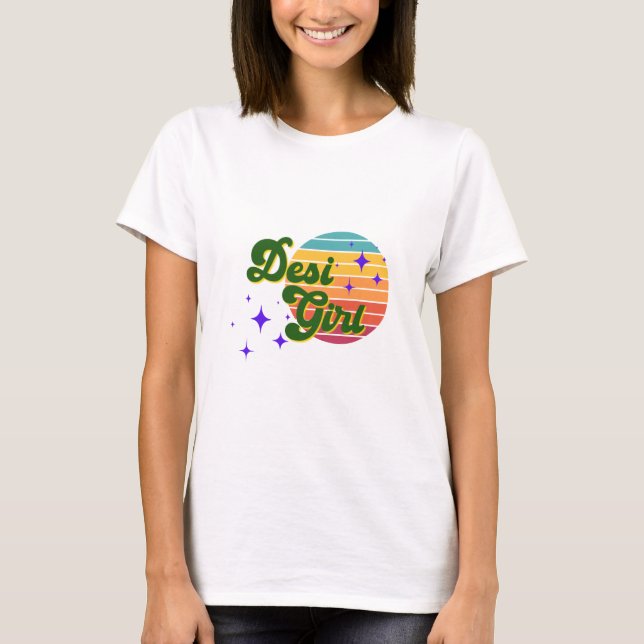 T-shirt Desi Girl Tee, Montrez votre fierté Desi (Devant)