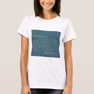 T-shirt Desiderata sur la toile