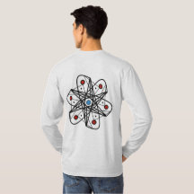 Design abstrait inspiré de l'atome géométrique mod