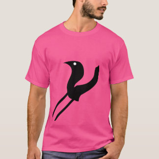 T-shirt design abstrait unique inspiré par l'oisea