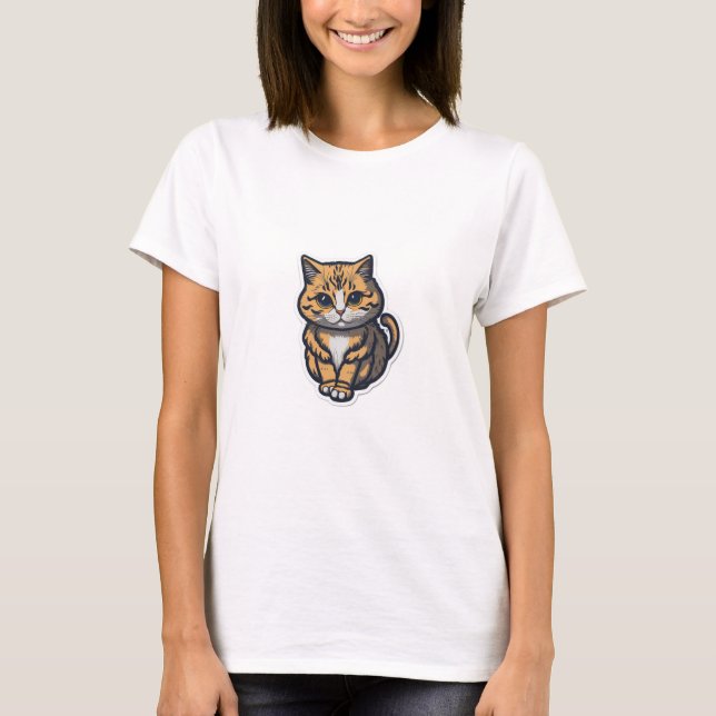 T-shirt design Amoureux des chats (Devant)