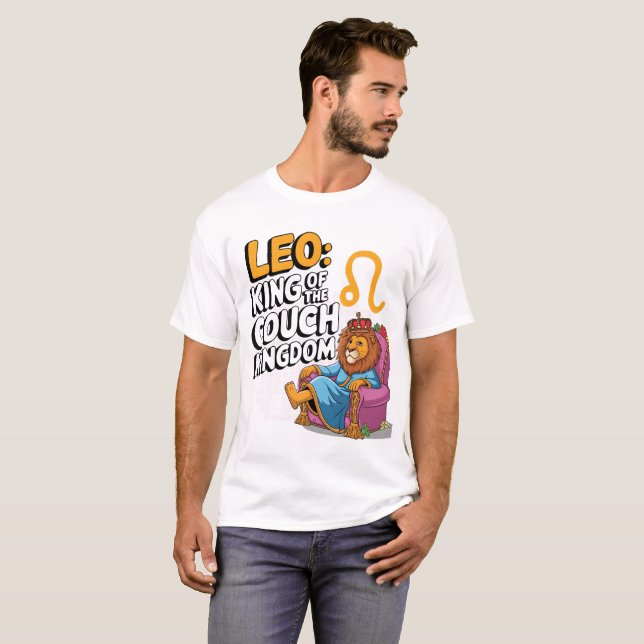 T-shirt Design amusant Zodiac Leo (Devant entier)