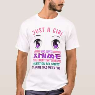 T-shirt Design Anime Girl N Just A Girl Who Love Anime Ja