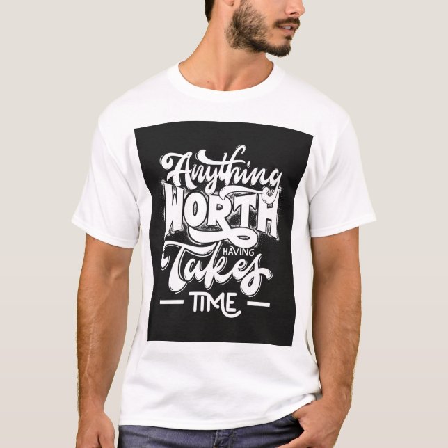 T-shirt Design Attitude Citations, Hommes et Femme (Devant)