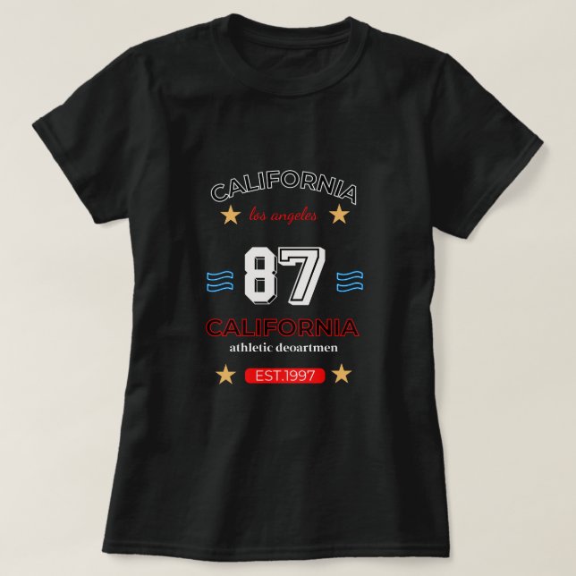 T-shirt Design californien (Design devant)