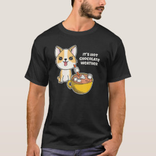 T-shirt Design Chocolat Chaud Parfait Pour Un Corgi Pu D'H