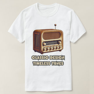 T-shirt Design Classique, Tunes Intemporelles. Radio rétro