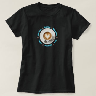 T-shirt design cœur lait café