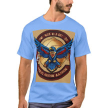 t-shirt design, coloré American Eagle avec patri