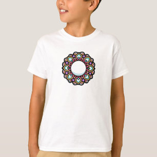 T-shirt Design coloré de fleurs Mandala