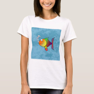 T-shirt Design coloré de poisson arc-en-ciel