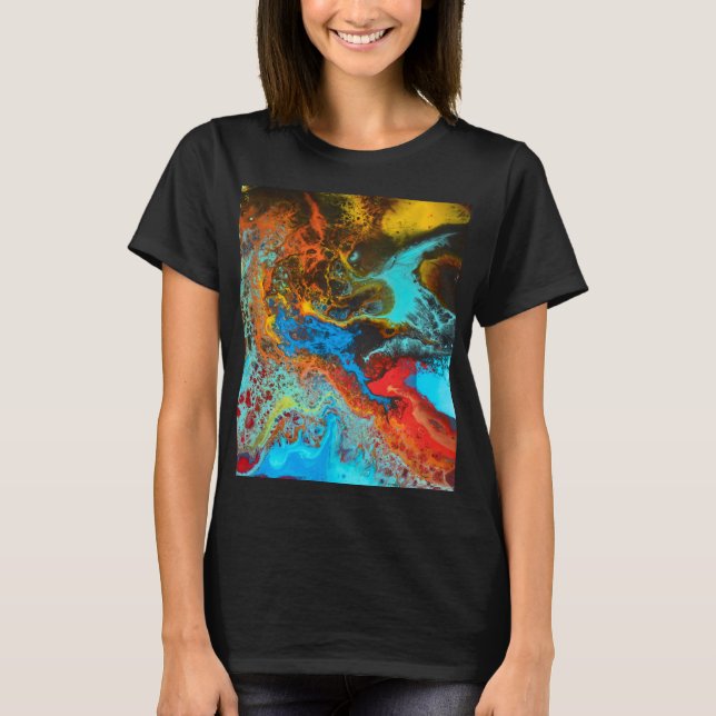 T-shirt Design d'art Abstrait - Coloré (Devant)