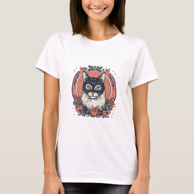 T-shirt design d'art amoureux des chats mignon acheter mai (Devant)