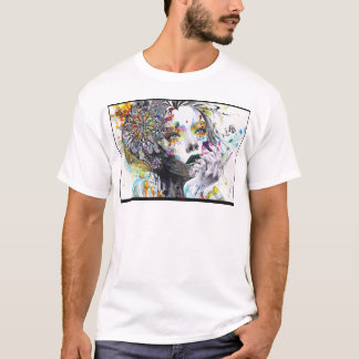 T-shirt Design d'art avec un bord créatif