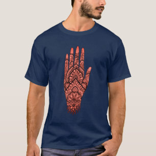 T-shirt Design d'art de tatouage à la main Mehndi