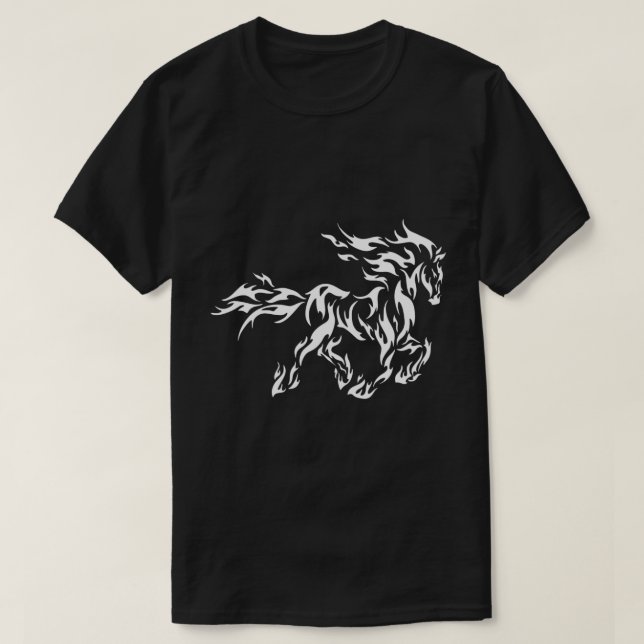 T-shirt Design d'art tribal de Cheval flamand - Bold & Fie (Design devant)