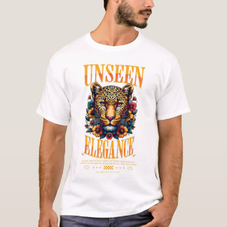 T-shirt Design d'art urbain élégant et stylé Léopard uniqu