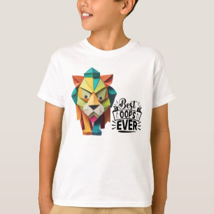 T-shirt Design d'artisanat coloré de Lion Origami