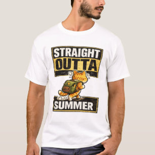 T-shirt Design de chat vintage tout droit sorti de l'été
