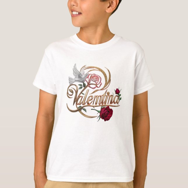T-shirt Design de chemise Valentina (Devant)