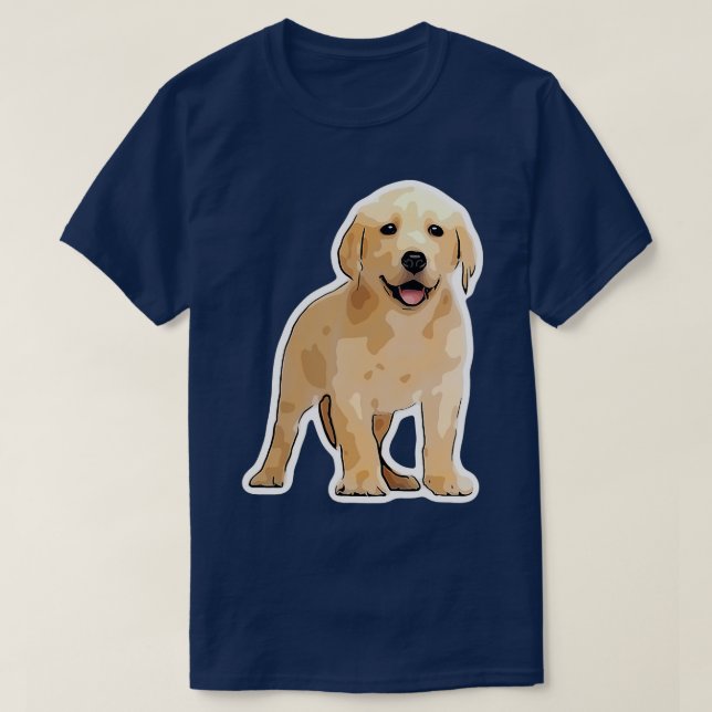 T-shirt Design de chien avec un mignon chiot du Labrador (Design devant)