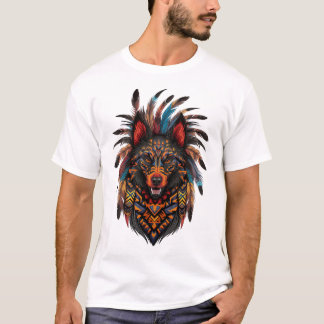 T-shirt Design de chien exotique inspiré par l'art tribal
