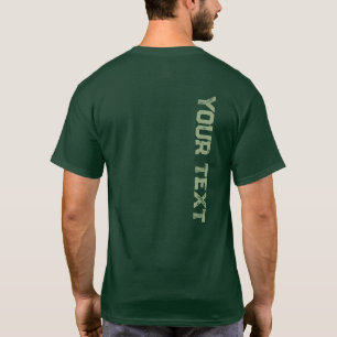 T-shirt Design de dos Mens Imprimer Police détendue Vert