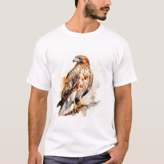 T-shirt Design de l'aquarelle de Red Tail Hawk