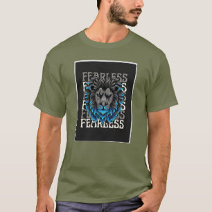 T-shirt design de Lion sans peur