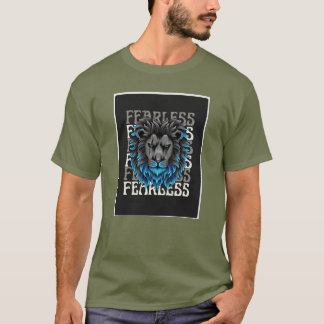 T-shirt design de Lion sans peur