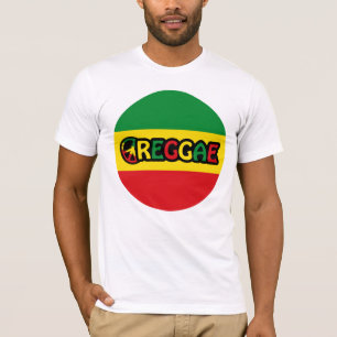 T-shirt Design de reggae avec couleurs de drapeau reggae
