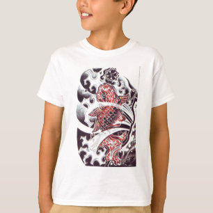 T-shirt Design de tatouage Koi rouge