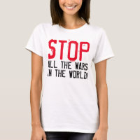 Design de texte simple "STOP ALL WARS"